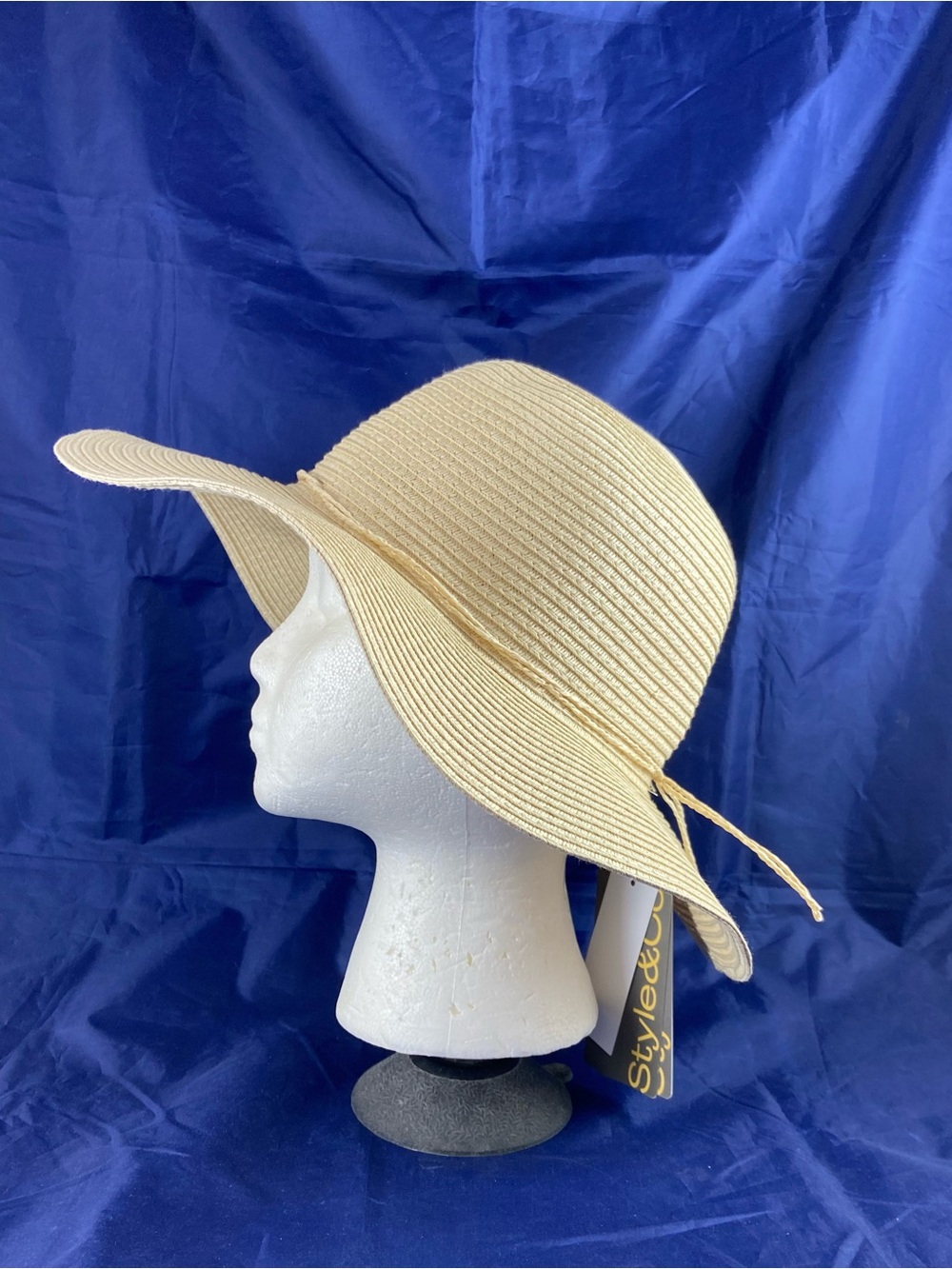 NWT Style & Co Women’s Packable Paper Straw Floppy Sun Hat O/S Natural 012402